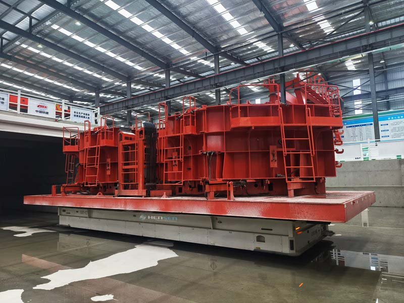 100-ton transfer precfabricated component mold heavy AGV on a hydropower project sub-line