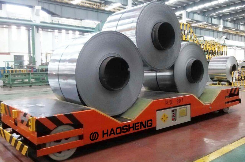 Custom AGV engineered for steel coil transport