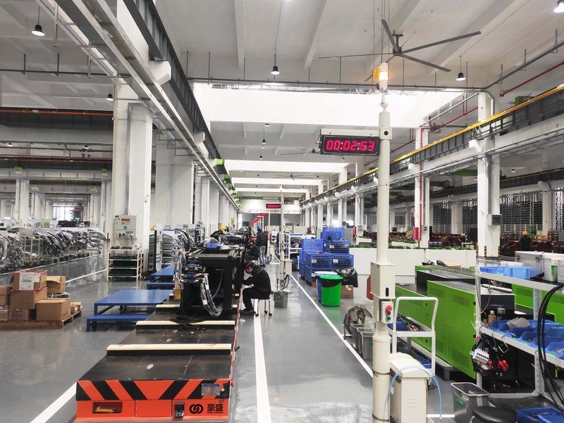 Production-line RGV covering the fixed high-repeat route