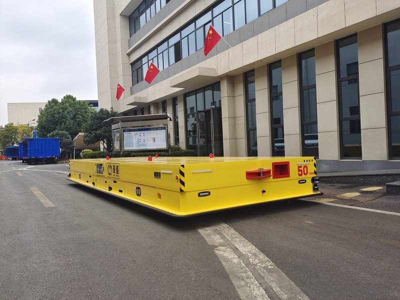 50-ton platform AGV moving heavy precast elements